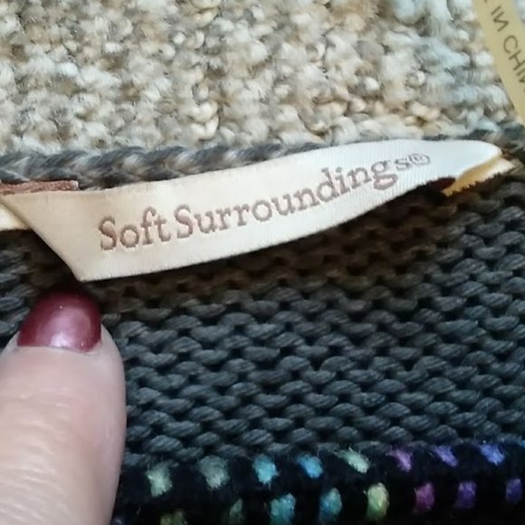 Soft Surroundings Asymetrical Zippered front Sweater- NEVER WORN - Picture 5 of 5